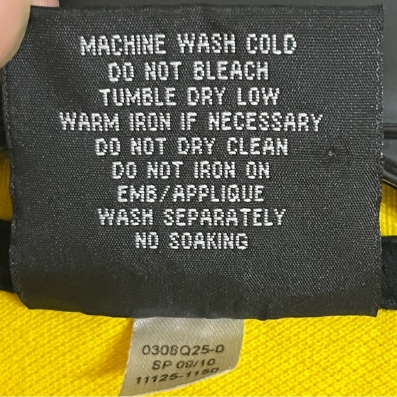 Men’s South Pole Short Sleeve Polo Shirt Embroidered Logo Size Medium Yellow - Picture 4 of 10